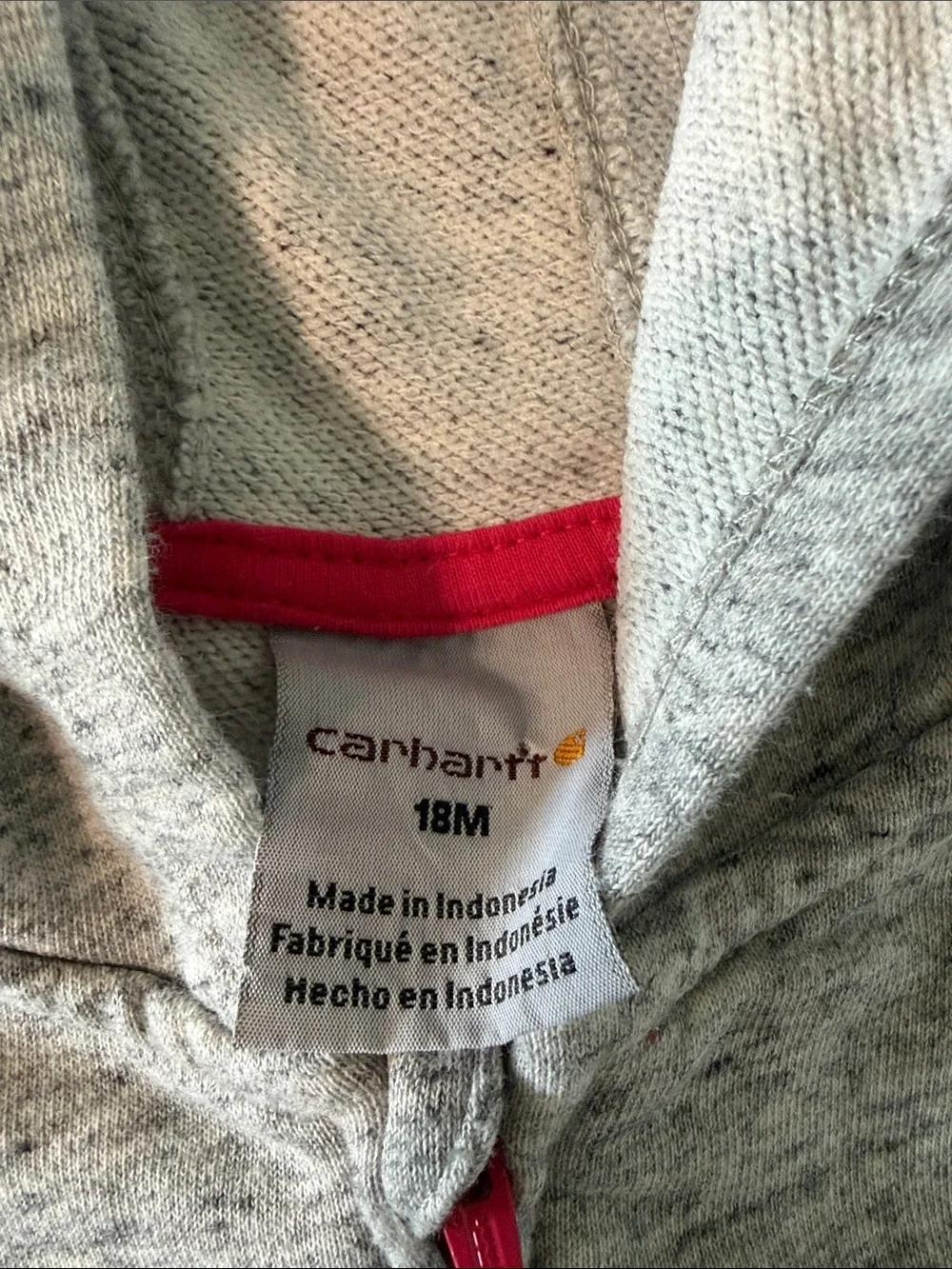 Carhartt Kids Heather Gray Hooded One-Piece